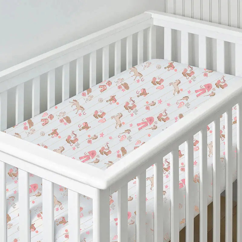 Cowgirl Nursery - Crib Sheet Angel Dear 