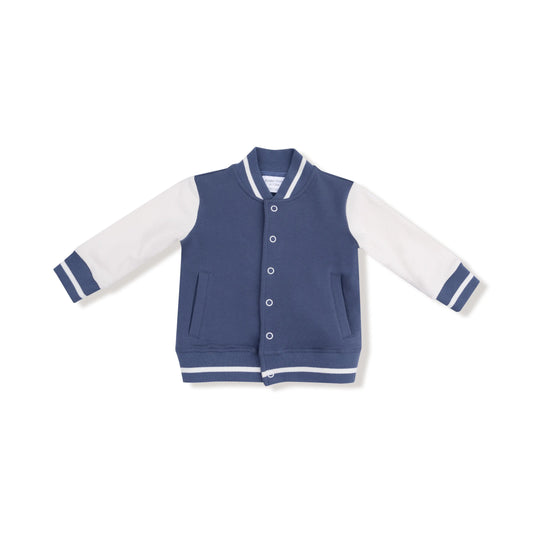 Cozy French Terry Letterman Jacket for Kids Angel Dear Everetts Place: Online Boutique