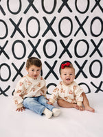 Little Joy Co. Cozy Teddy Gram Sweatshirt Romper Winter Holiday Wear -
