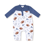 Angel Dear Cozy Viscose Bamboo Romper With Contrast Sleeves For Baby - Apparel & Accessories > Clothing > Baby & Toddler Clothing > Baby One-Pieces 969