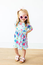 Crazy Daisy Pocket Twirl Dress Three Quarter Sleeve Mila & Rose ® Everetts Place: Online Boutique