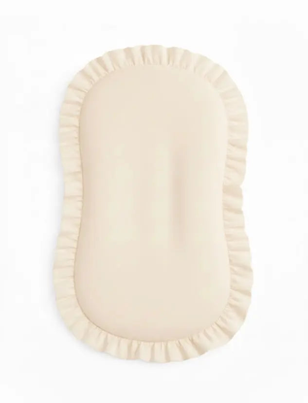 Cream Ruffle Baby Lounger Cover For Snuggle Me Compatible Little Mae & Co 