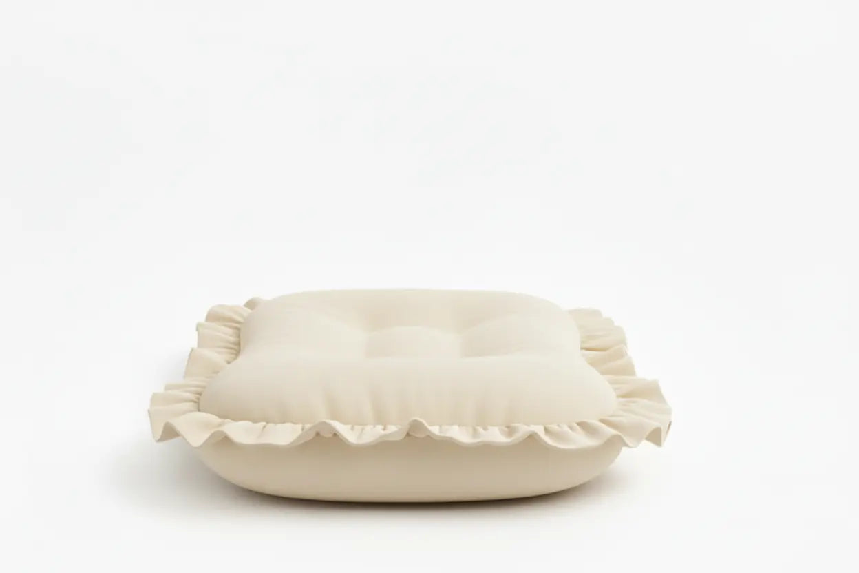 Cream Ruffle Baby Lounger Cover For Snuggle Me Compatible Little Mae & Co 