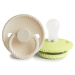 Mushie Frigg Rope Silicone Pacifier 2 Pack with SilkySoft Nipple and Click Lock System - Baby & Toddler > Baby Health > Pacifiers & Teethers SILICONE FRIGG PACIFIERS