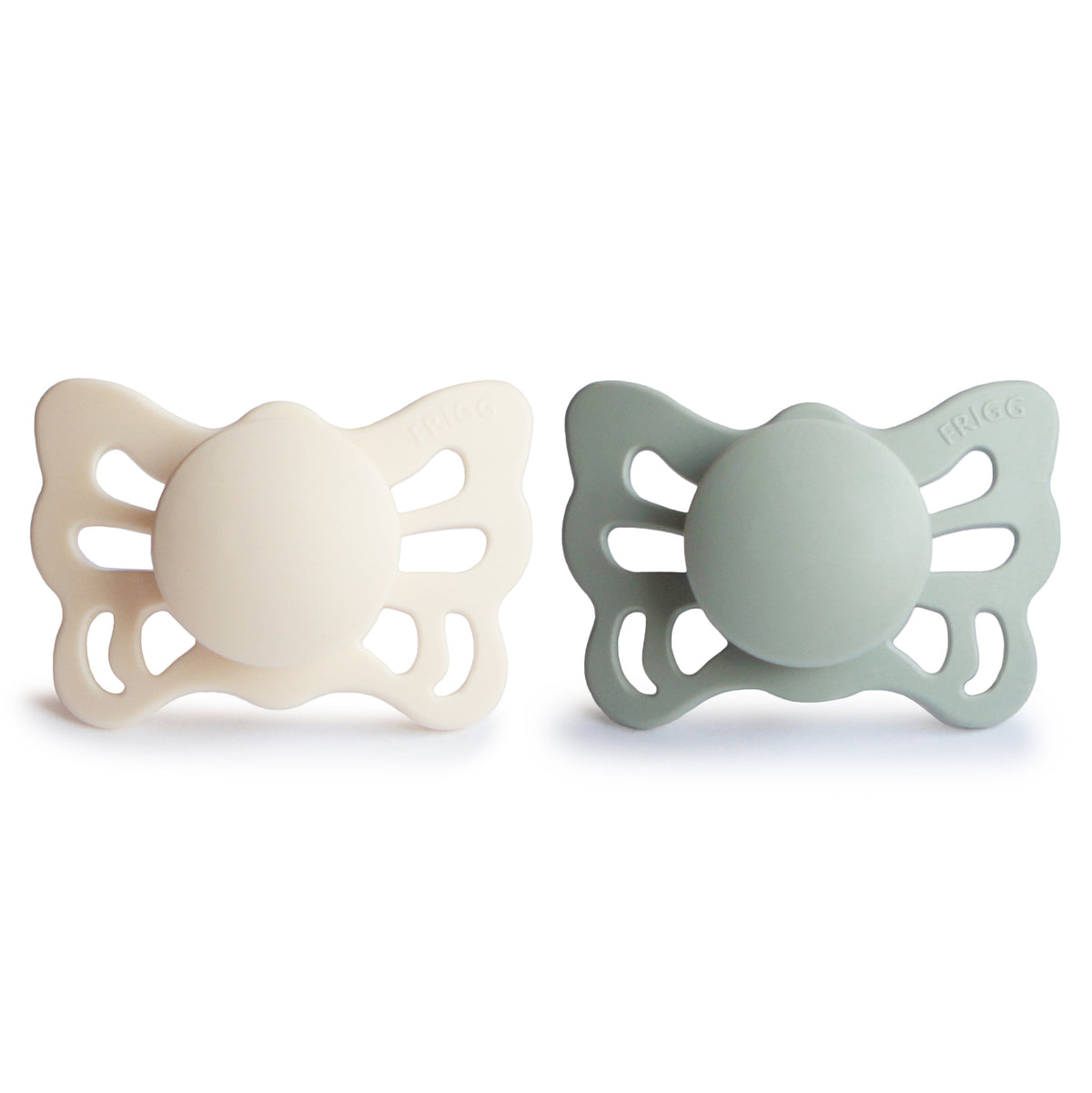 Mushie FRIGG Butterfly anatomical silicone pacifier 2-pack (0-6 months)