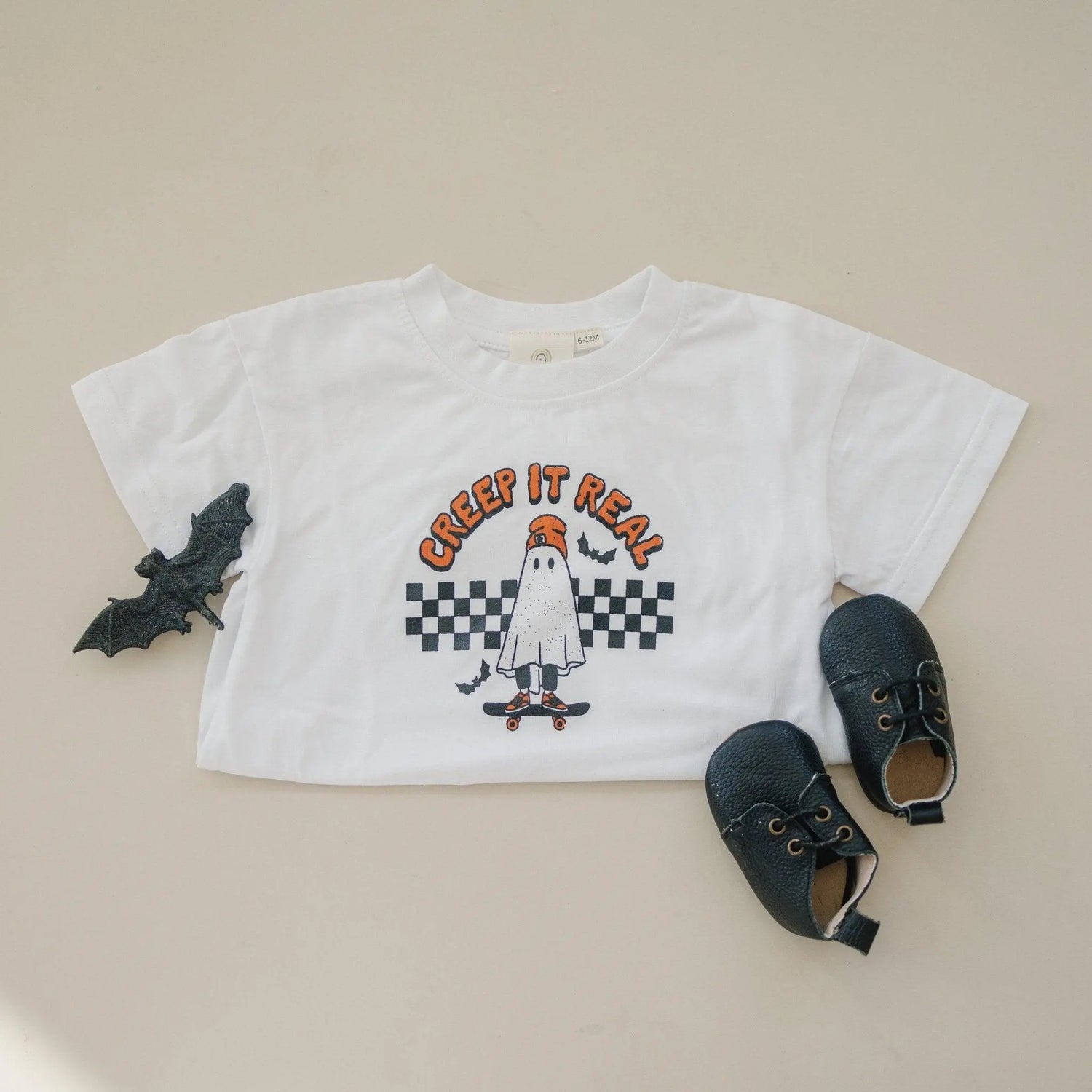 Little Joy Co. Creep It Real Organic Cotton Halloween T Shirt Romper -