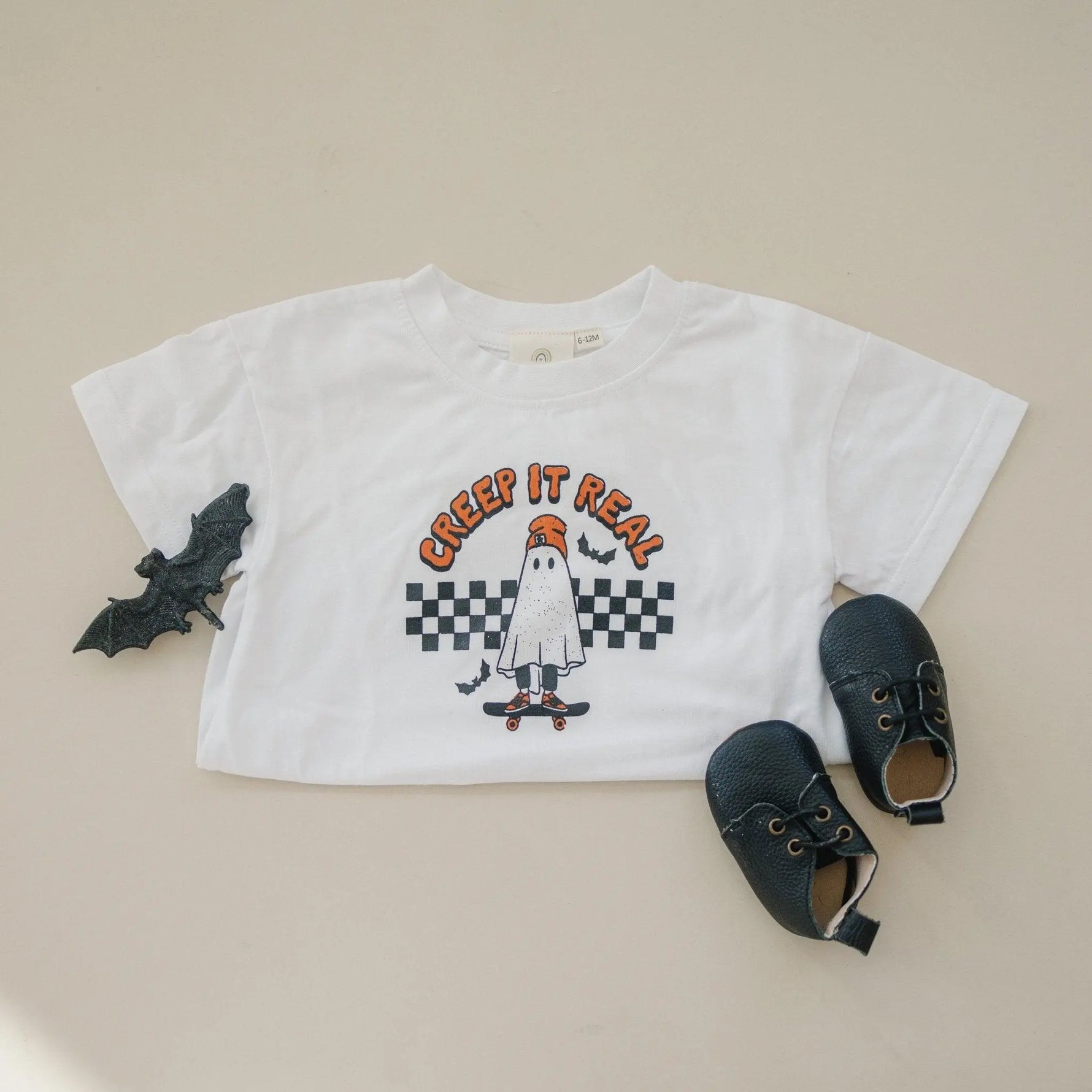 Little Joy Co. Creep It Real Organic Cotton Halloween T Shirt Romper -
