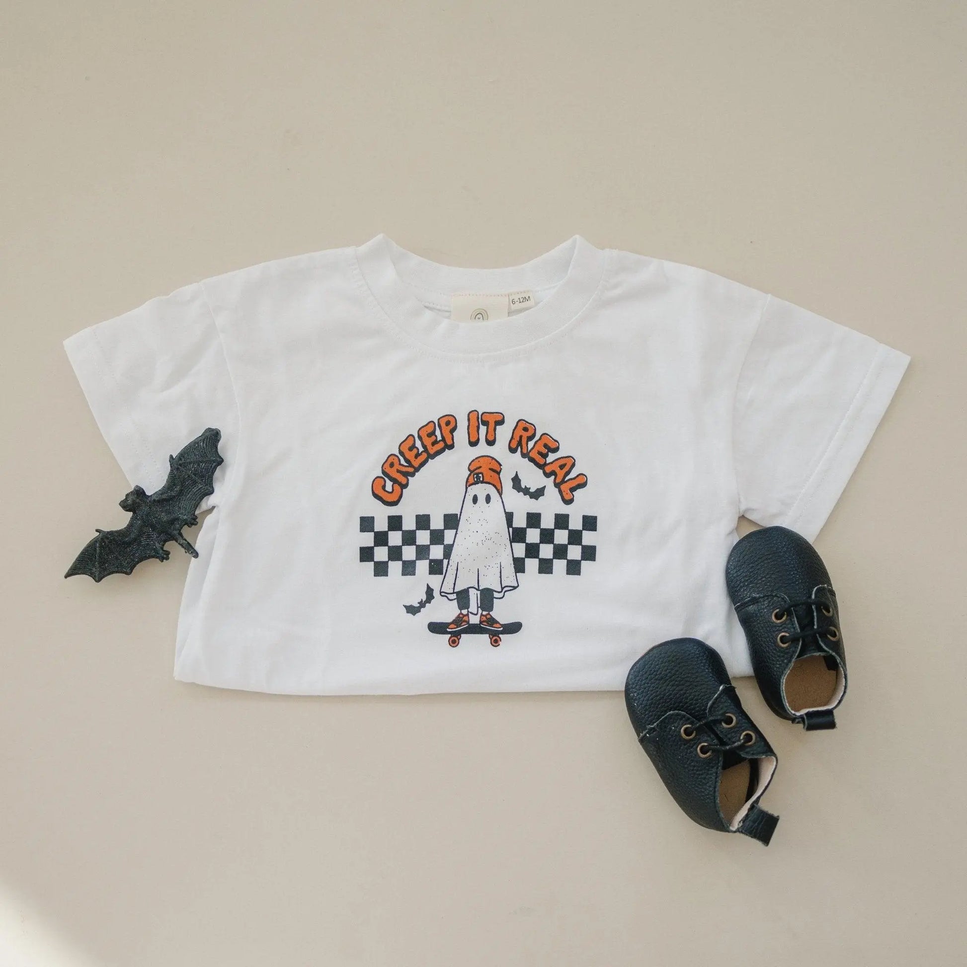 Little Joy Co. Creep It Real Organic Cotton Halloween T Shirt Romper -