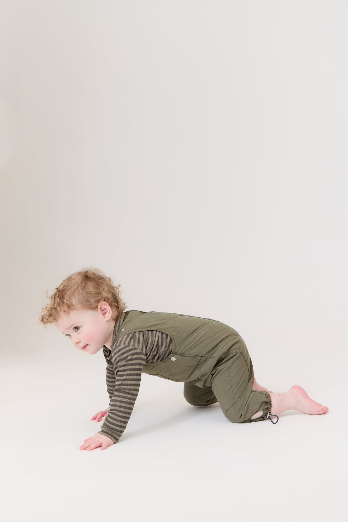 Teddi Quilted Overalls - Green by Crew Kids NY