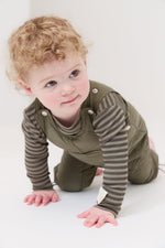 Teddi Quilted Overalls - Green by Crew Kids NY