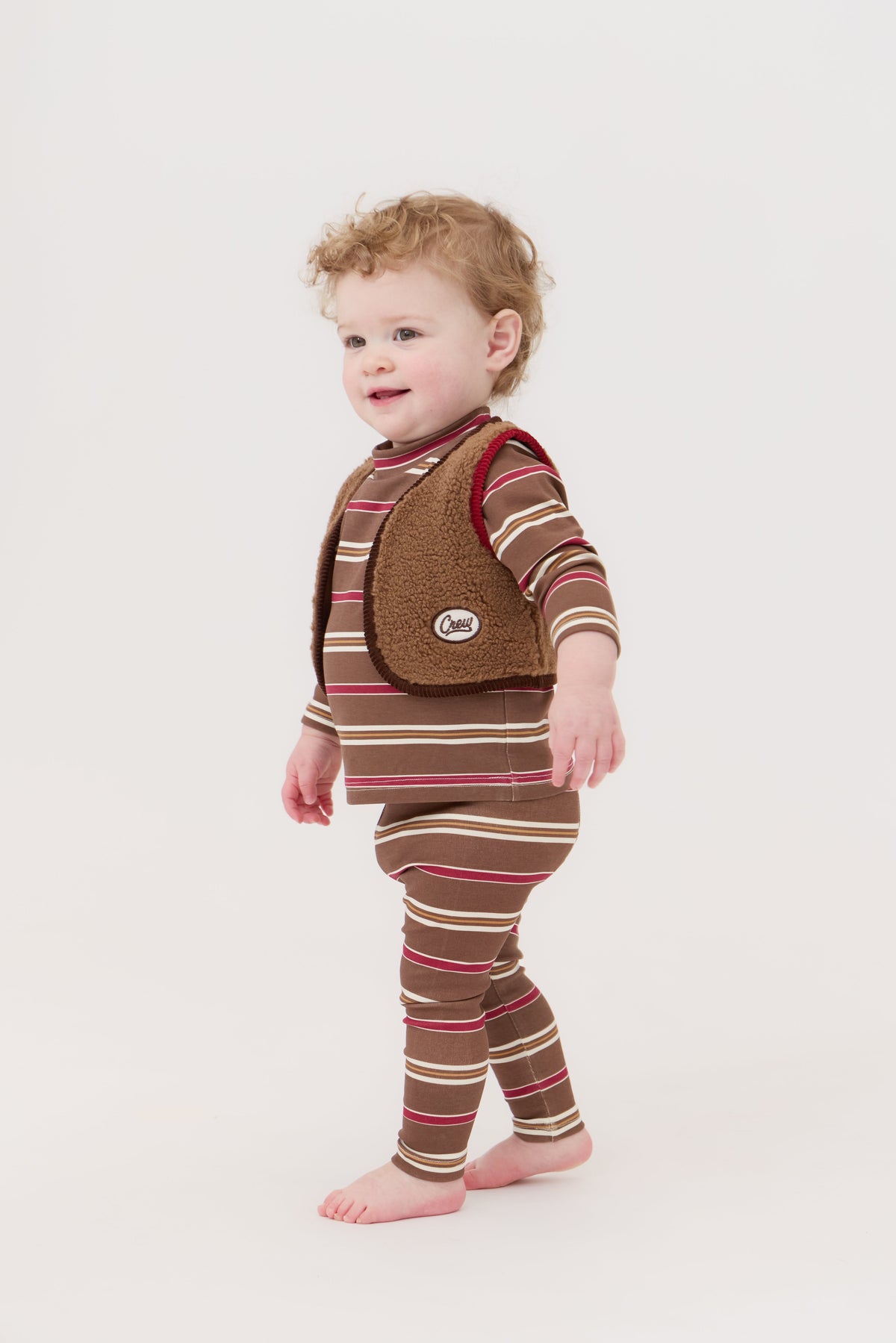 Ella Stripe Set - Tan by Crew Kids NY (view 4 of 4)