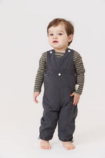 Teddi Quilted Overalls - Black by Crew Kids NY
