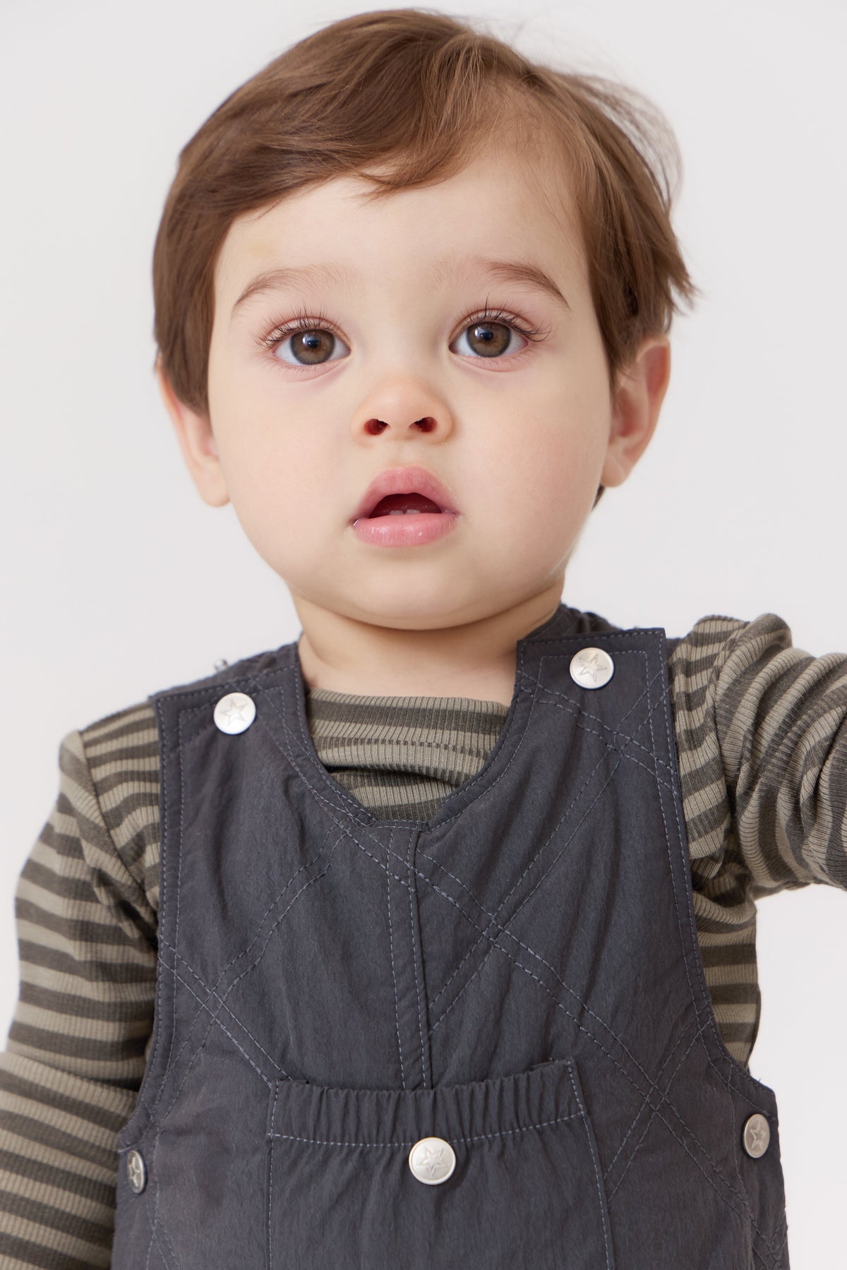 Teddi Quilted Overalls - Black by Crew Kids NY