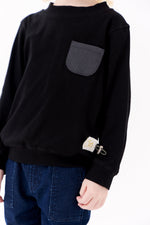 Teddi Ribbed Sweatshirt - Black by Crew Kids NY (view 4 of 4)