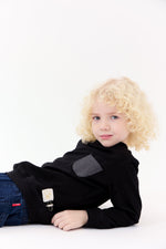 Teddi Ribbed Sweatshirt - Black by Crew Kids NY (view 2 of 4)