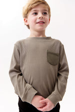 Teddi Ribbed Sweatshirt - Green by Crew Kids NY (view 2 of 6)