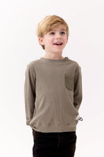 Teddi Ribbed Sweatshirt - Green by Crew Kids NY (view 3 of 6)