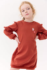 Nina Ruffled Dress - Terracotta by Crew Kids NY