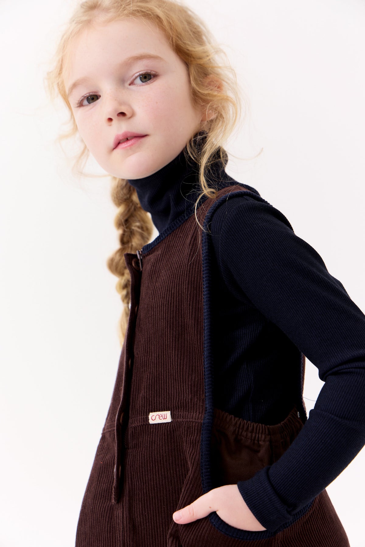 Louise Rib Turtleneck - Navy by Crew Kids NY (view 4 of 6)