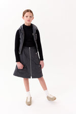 Lyla Quilted Skirt - Black by Crew Kids NY (view 3 of 4)