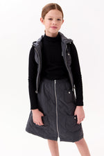 Lyla Quilted Skirt - Black by Crew Kids NY (view 2 of 4)