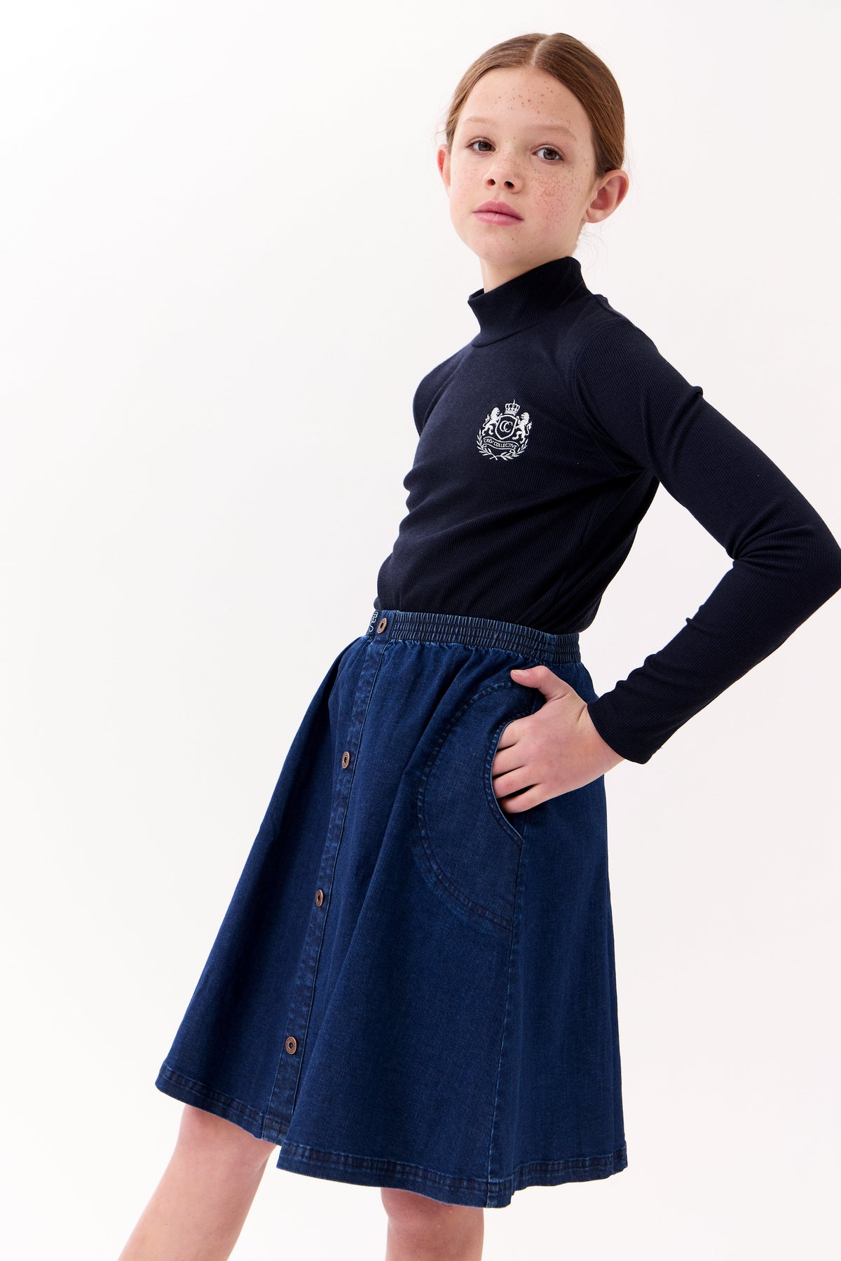 Louise Skirt - Blue by Crew Kids NY (view 2 of 4)