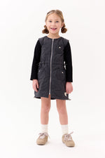Lyla Quilted Dress - Black by Crew Kids NY (view 2 of 5)
