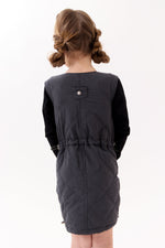 Lyla Quilted Dress - Black by Crew Kids NY (view 4 of 5)
