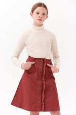 Nina Ruffled Skirt - Terracotta by Crew Kids NY