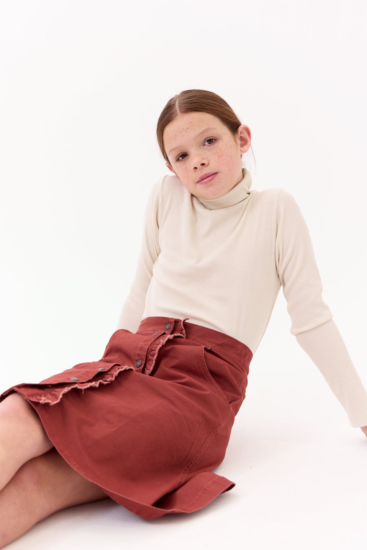 Nina Ruffled Skirt - Terracotta by Crew Kids NY