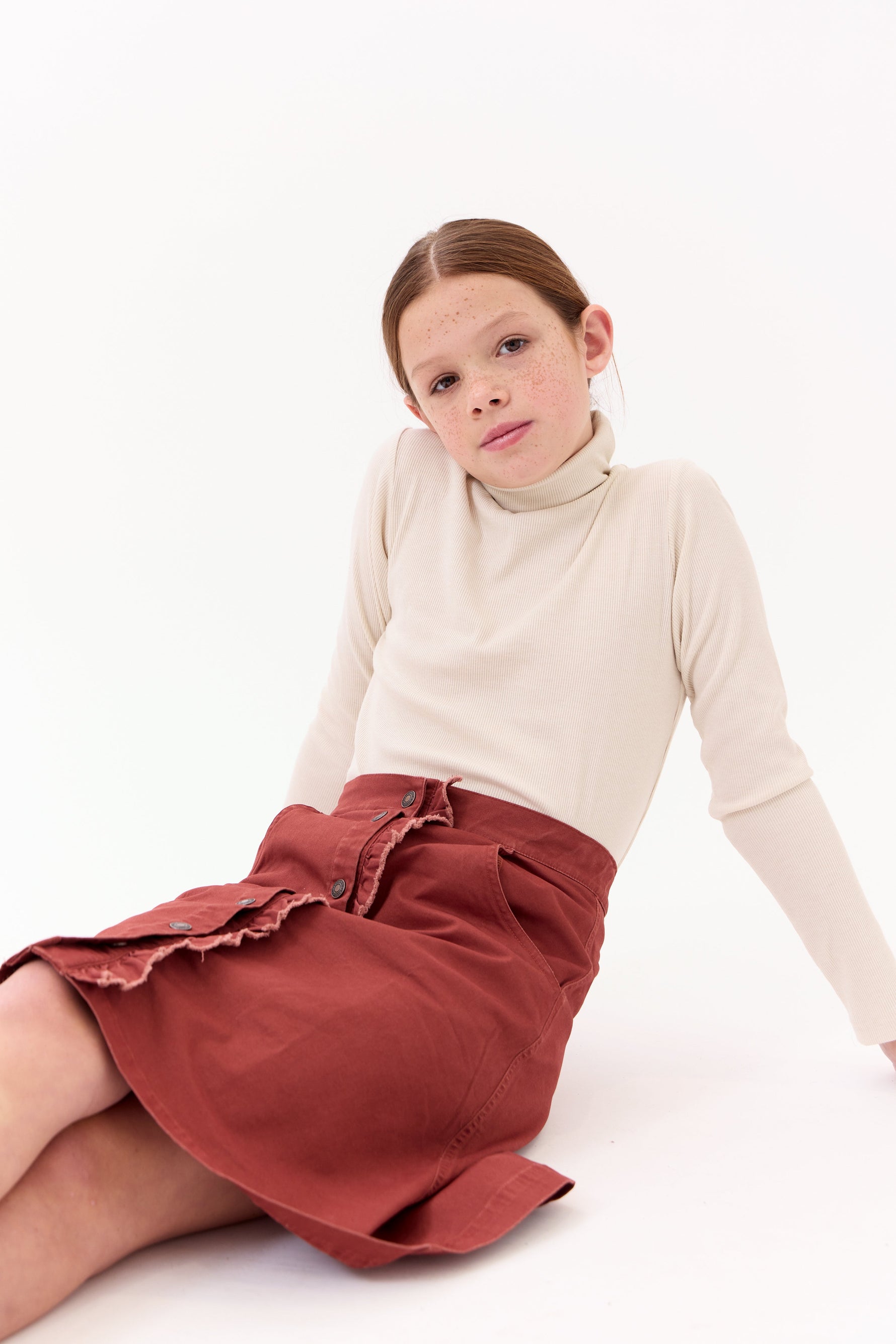 Nina Ruffled Skirt - Terracotta by Crew Kids NY