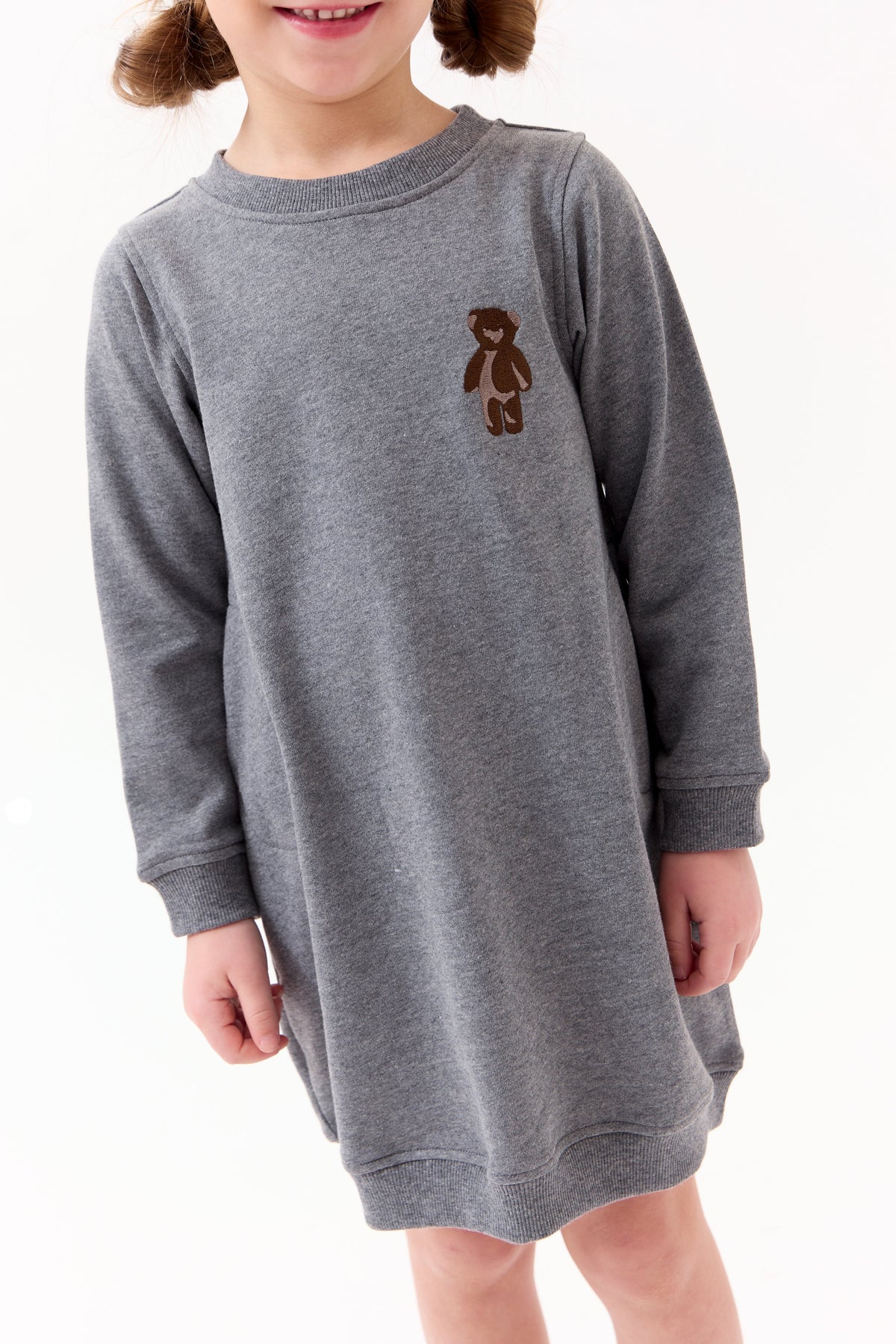 Gracie Sweatdress - Grey by Crew Kids NY (view 3 of 8)