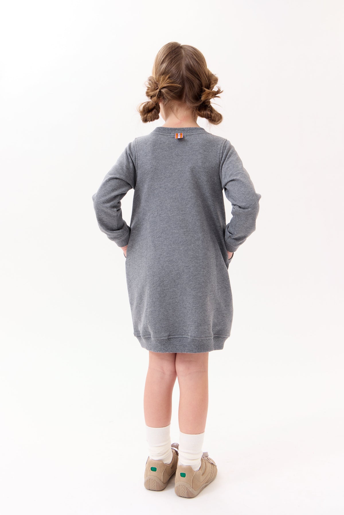 Gracie Sweatdress - Grey by Crew Kids NY (view 4 of 8)