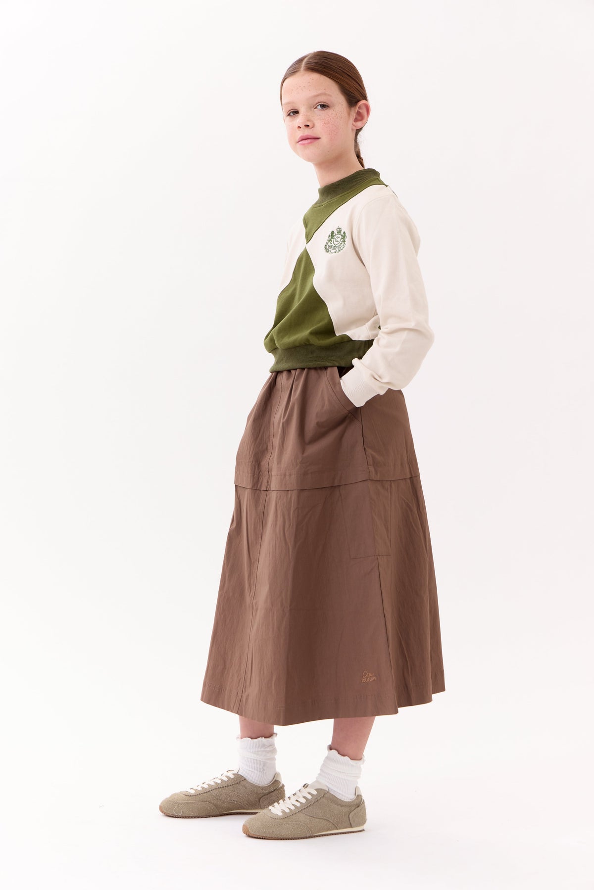 Gia Maxi Skirt - Brown by Crew Kids NY (view 4 of 4)