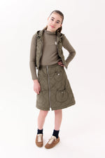 Lyla Quilted Skirt - Green by Crew Kids NY (view 4 of 7)
