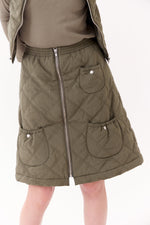 Lyla Quilted Skirt - Green by Crew Kids NY (view 2 of 7)