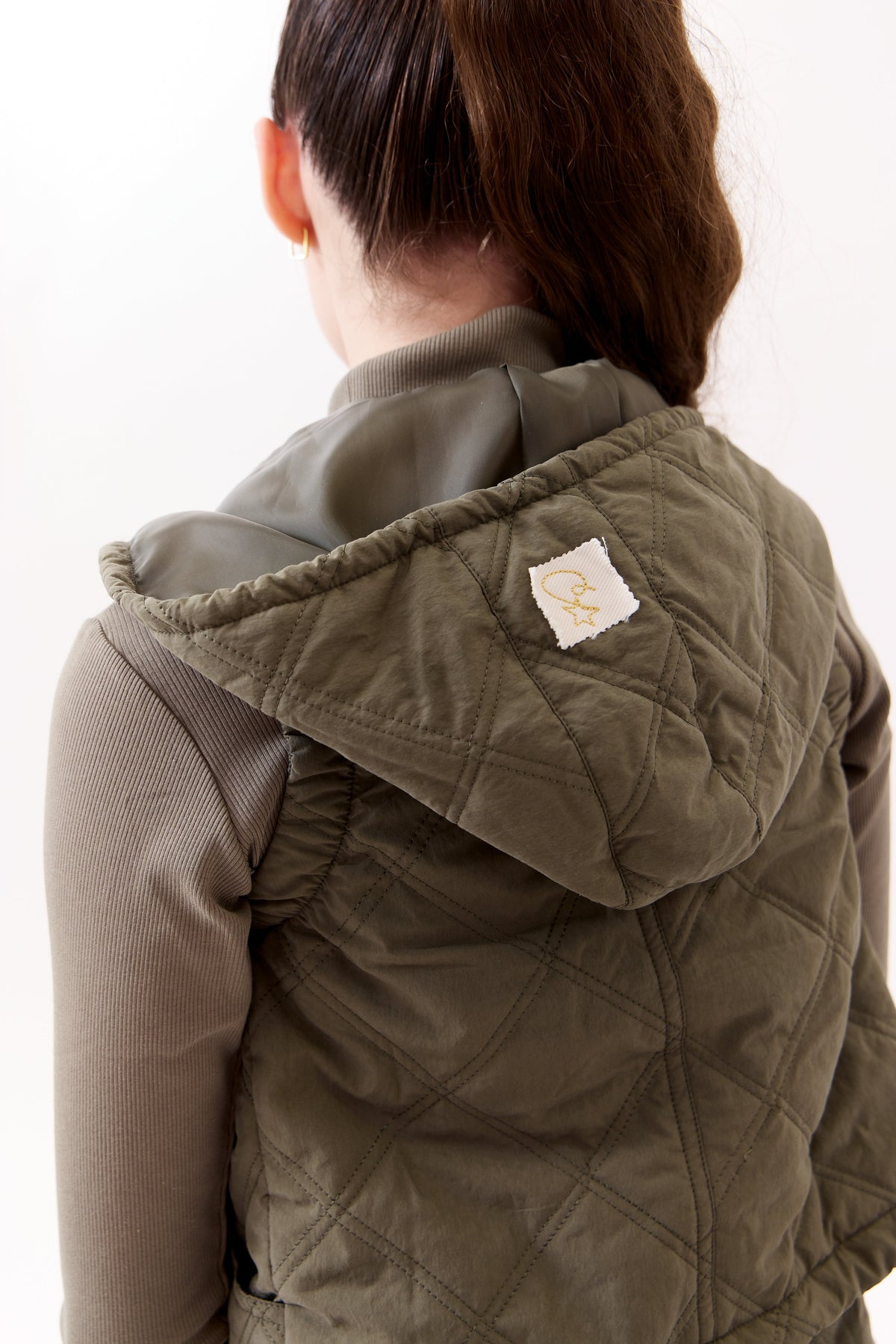 Lyla Quilted Vest - Green by Crew Kids NY