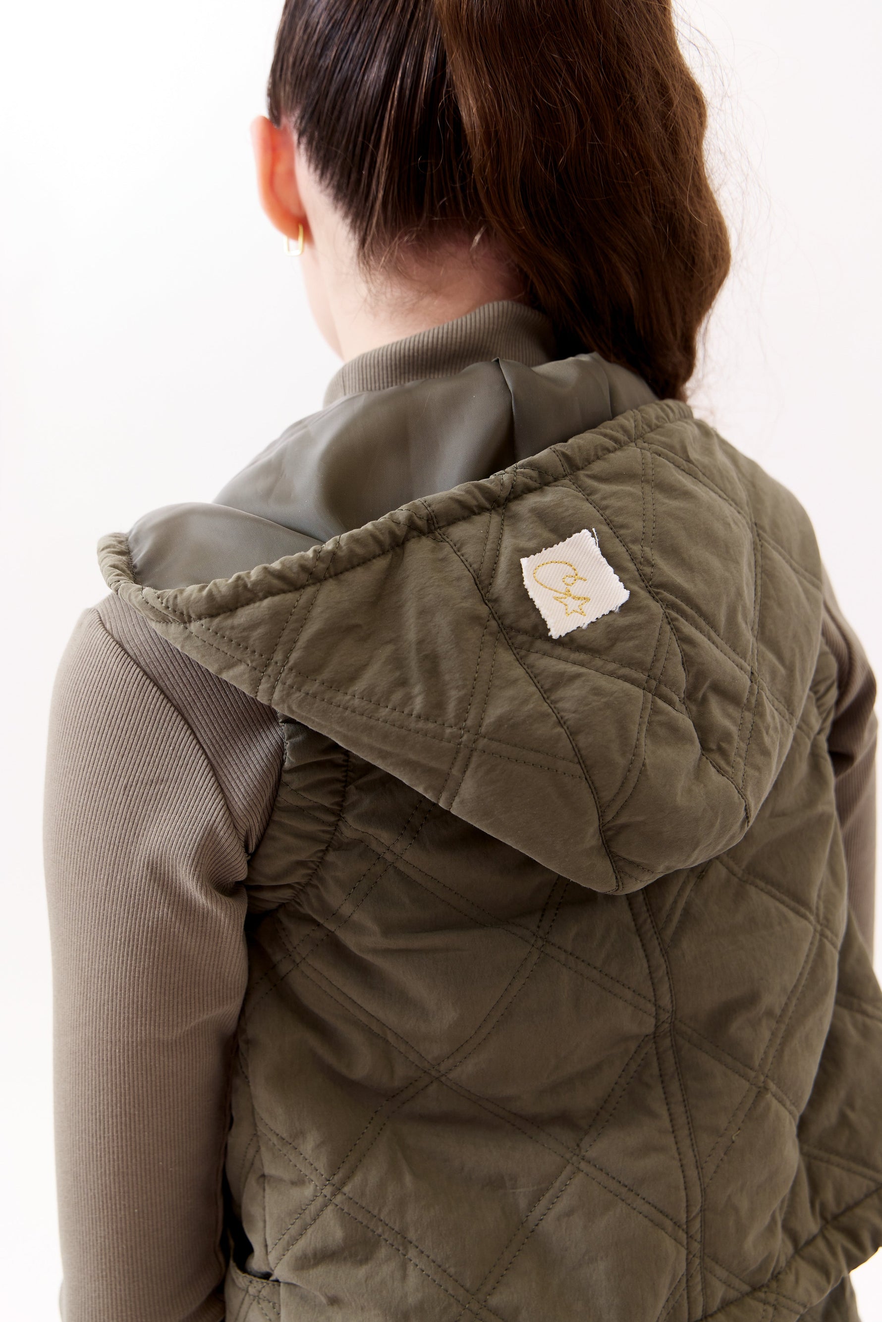 Lyla Quilted Vest - Green by Crew Kids NY