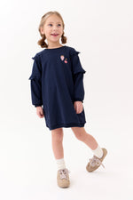 Nina Ruffled Dress - Navy by Crew Kids NY