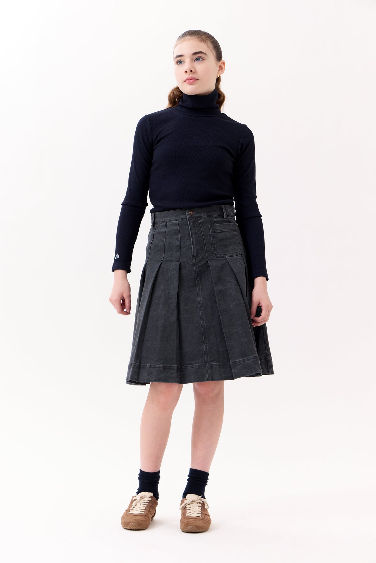Gracie Denim Skirt - Grey by Crew Kids NY (view 3 of 4)