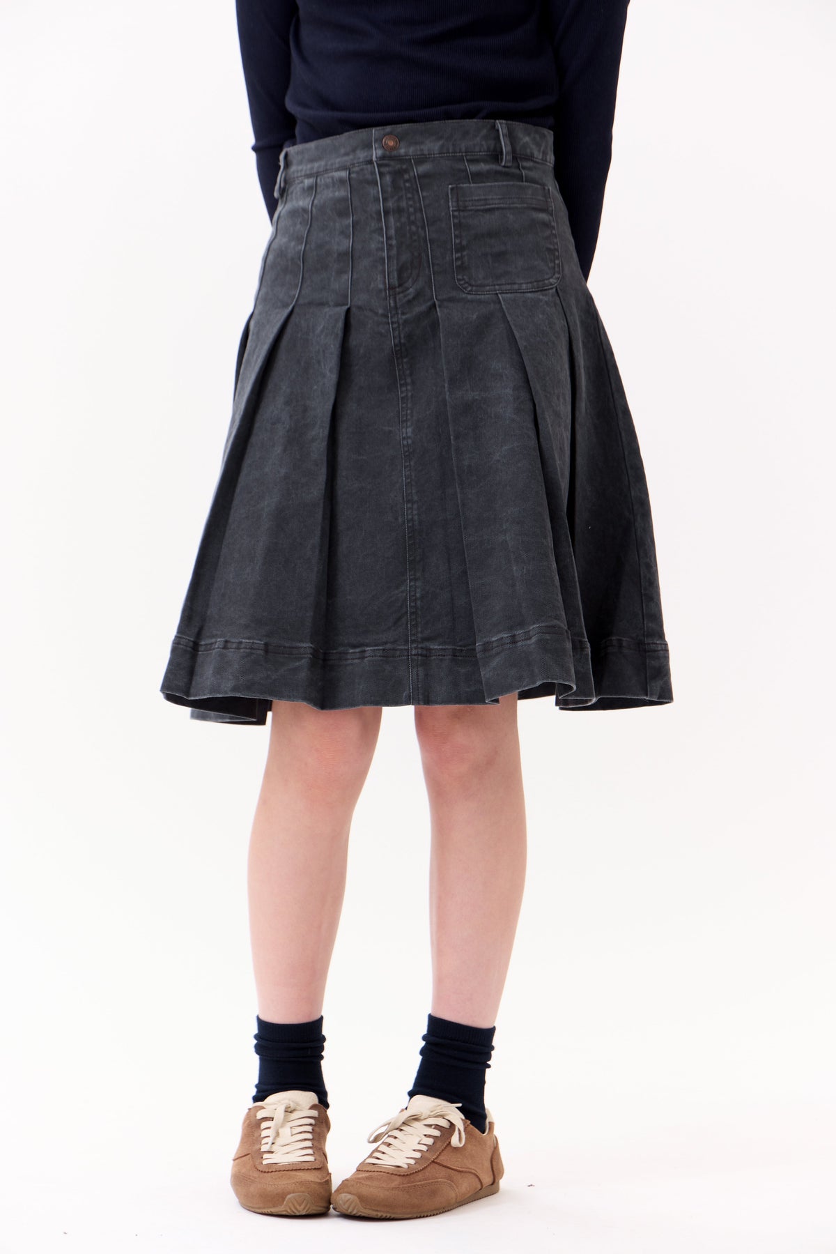 Gracie Denim Skirt - Grey by Crew Kids NY (view 2 of 4)