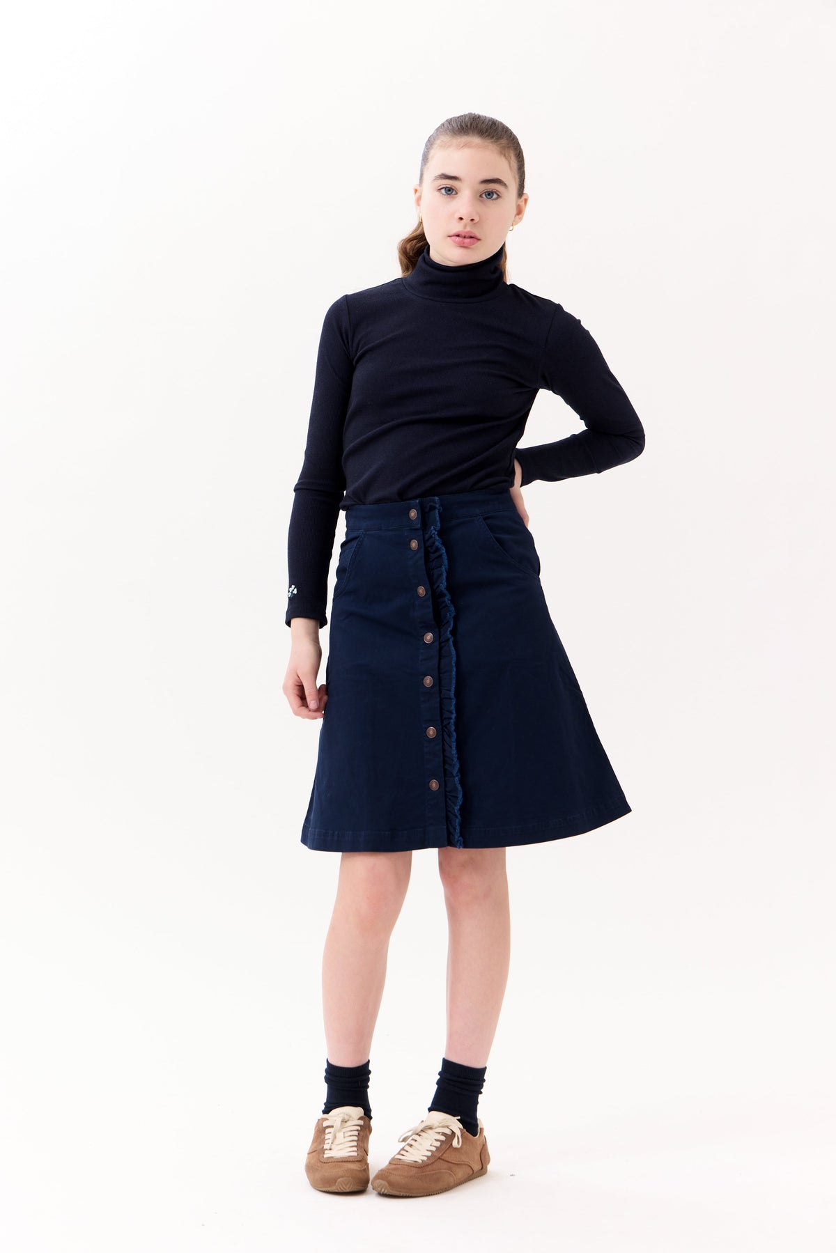 Nina Ruffled Skirt - Navy by Crew Kids NY