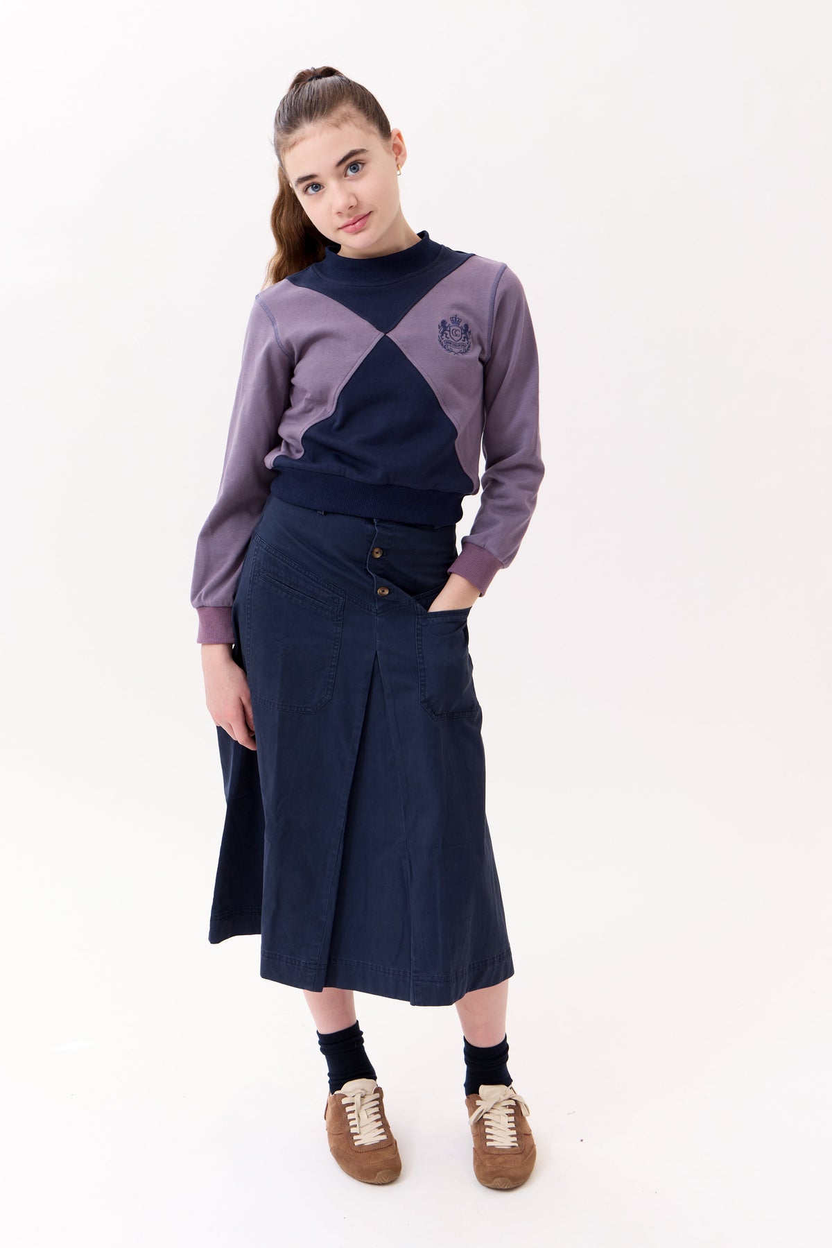 Gia Maxi Skirt - Navy by Crew Kids NY (view 2 of 4)