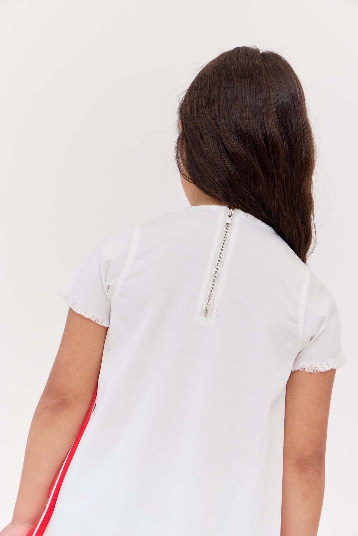 Crew Kids NY Cynthia Dress With Front Pocket And Side Stripe Details For Girls by Crew Kids NY at Everetts Place