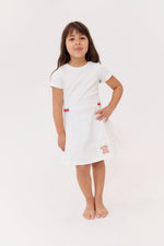 Crew Kids NY Betty Dress With Patch Red Belt And Pleated Flared Skirt For Girls by Crew Kids NY at Everetts Place