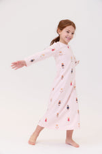 Teddy Bear Nightgown For Girls Light Pink Long Sleeve by Crew Kids NY at Everetts Place