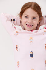 Teddy Bear Nightgown For Girls Light Pink Long Sleeve by Crew Kids NY at Everetts Place