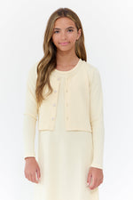 Orly Maxi Set Natural Cardigan And Dress For Girls by Crew Kids NY at Everetts Place