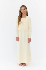 Orly Maxi Set Natural Cardigan And Dress For Girls by Crew Kids NY at Everetts Place