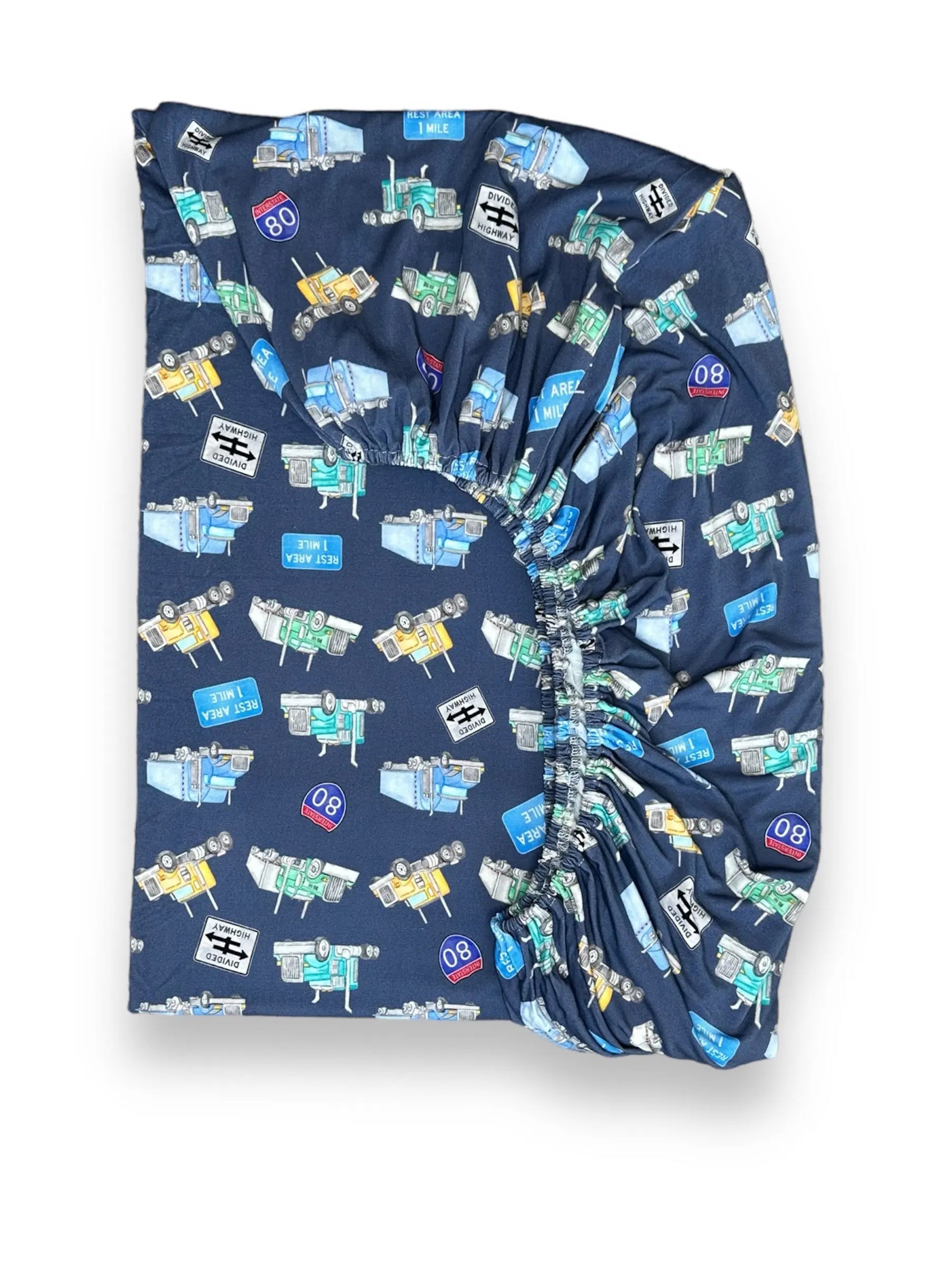 Crib Sheet,  Semi Trucks Miller & Co. Everetts Place Boutique